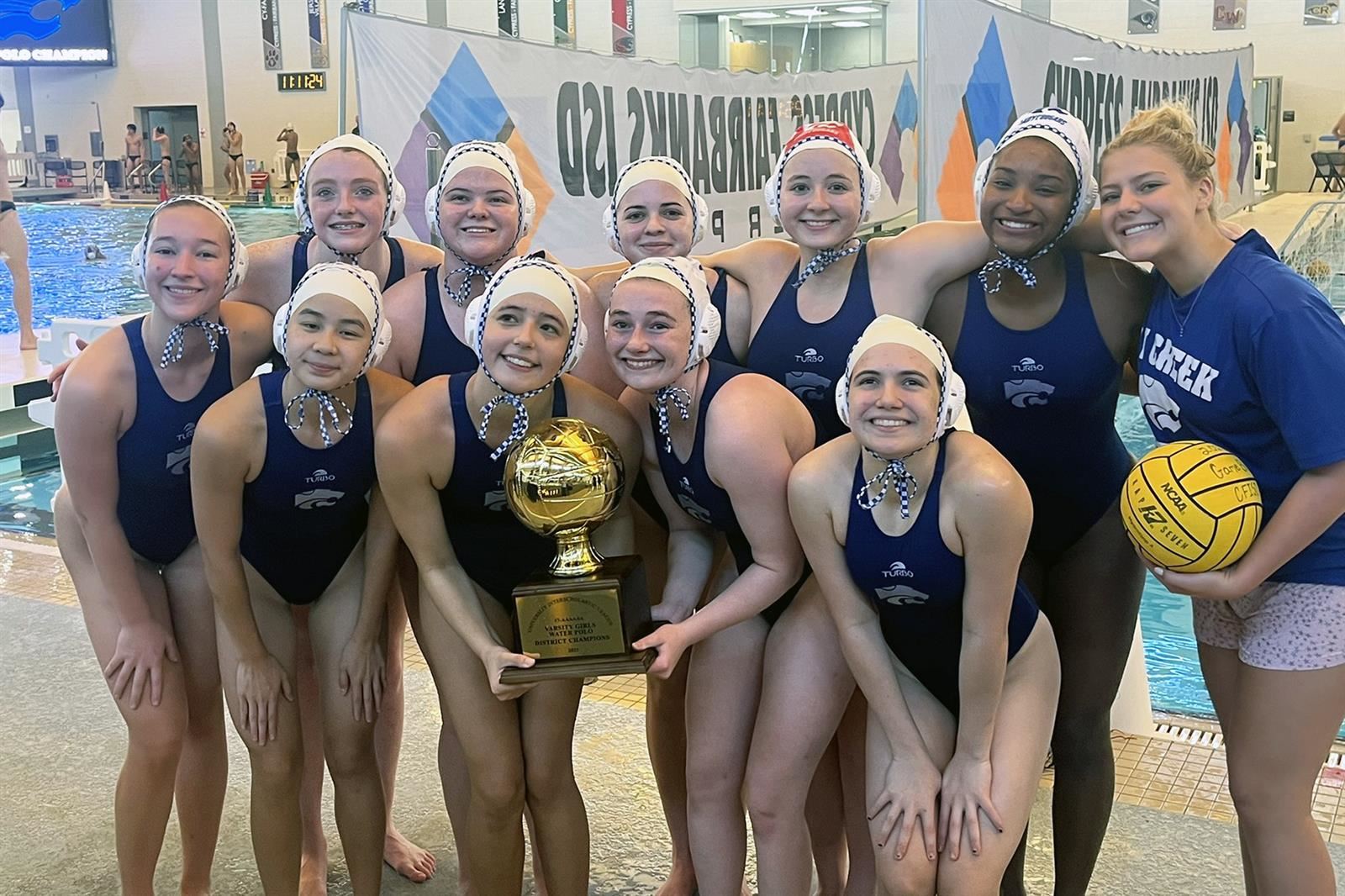The Cypress Creek High School girls’ water polo team won the District 17-6A Championship. The Cougars posted a 10-0 record.